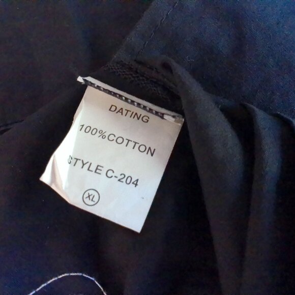 Dating, Black Midi Skirt, 100% cotton, with embroidery design. - Picture 10 of 10